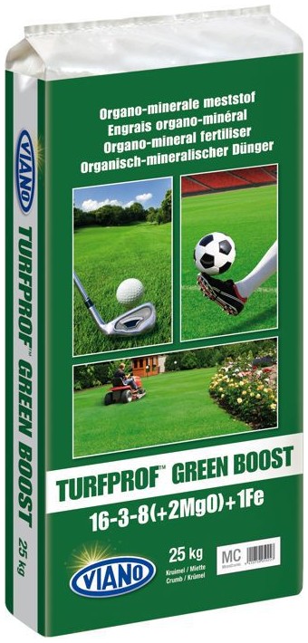 Viano Turfprof Greenboost Bio-Rasendünger 16-3-8+2MgO+Fe 25 kg