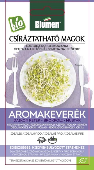 Csíra mag BIO Aroma keverék (Daikon retek, Brokkoli, Mustár) Blumen 45 g