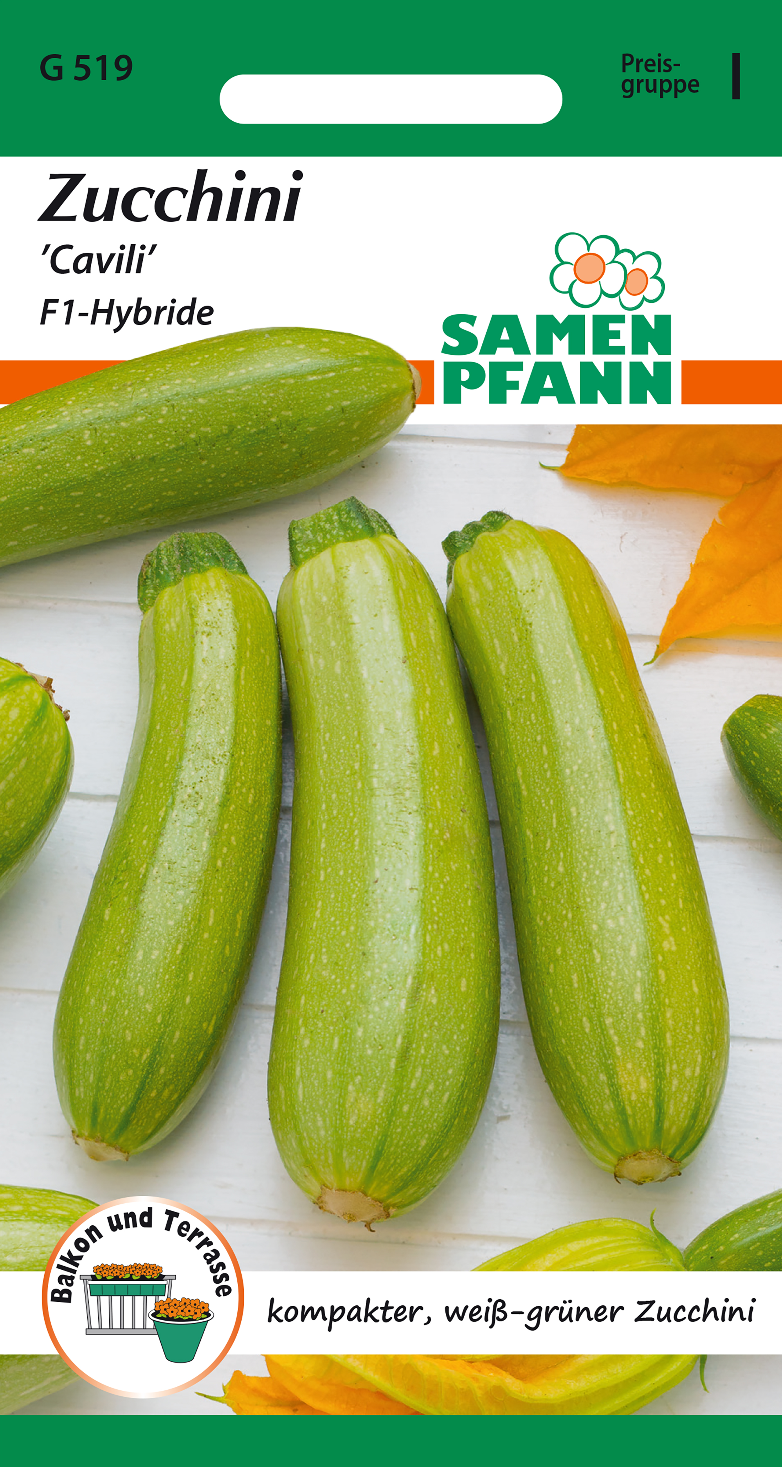 Courgette Cavili F1 6 seeds seeds pan