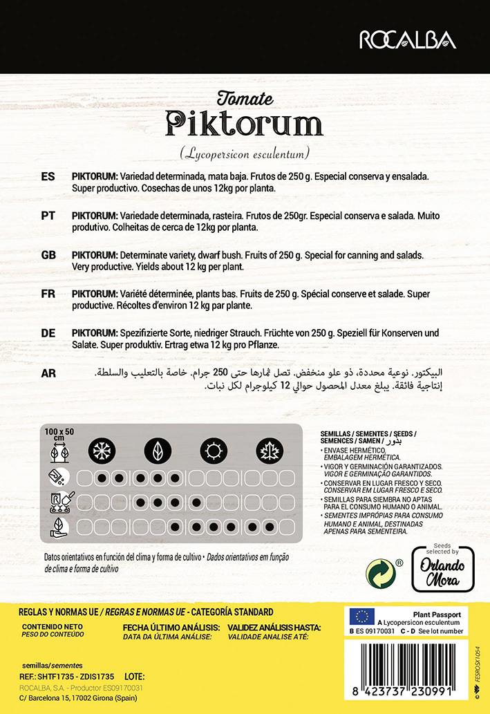 Tomate Piktorum (Landwirt) Rocalba 19 Körner