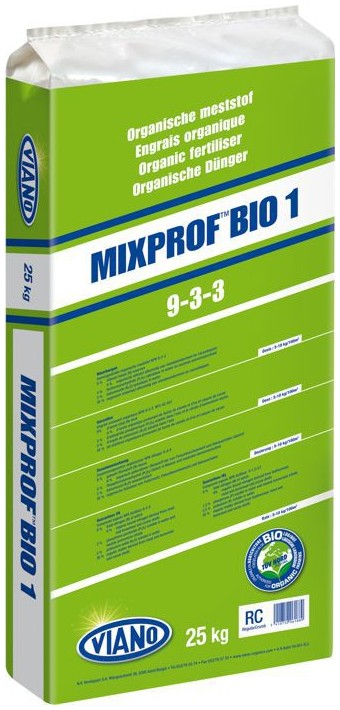 Viano Mixprof Bio 1 organic fertilizer 9-3-3 25 kg