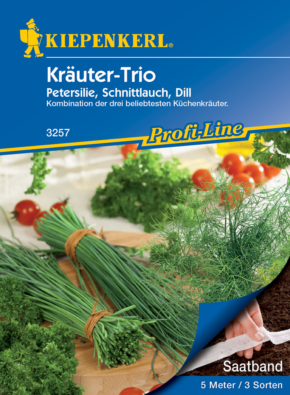 Gewürz-Trio Samenstreifen (Petersilie, Schnittlauch, Dill) Kiepenkerl 5 m