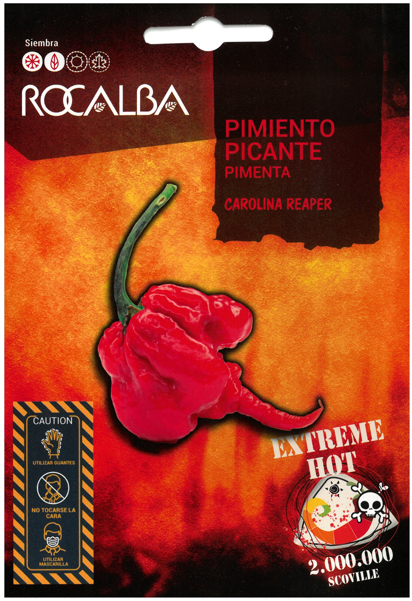 Chilischote Carolina Reaper Rocalba 8 Körner