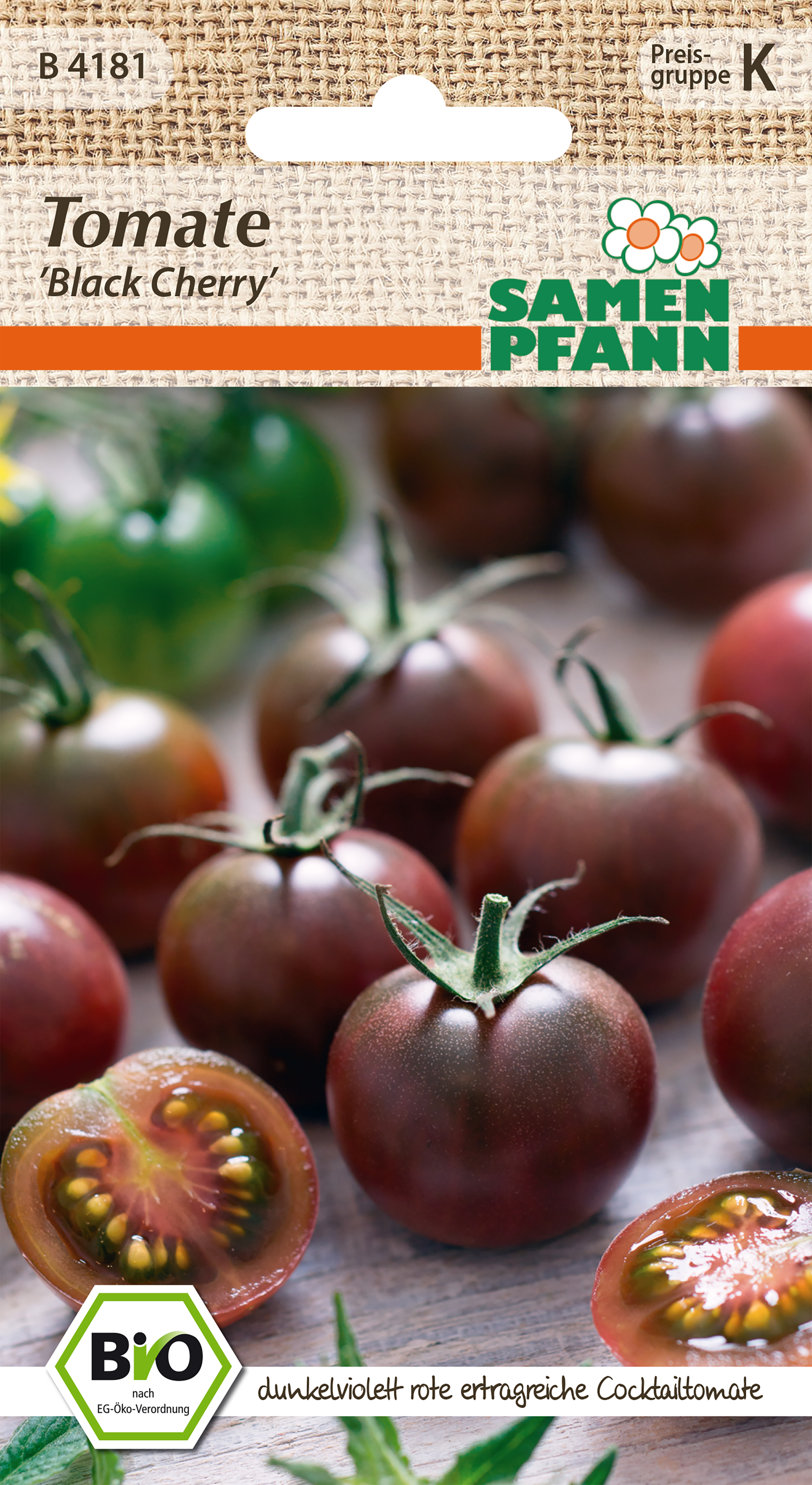 Cocktail tomatoes organic Black Cherry 8 seeds seeds Pfann