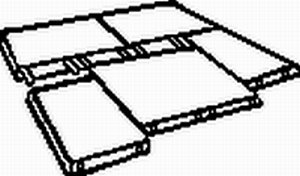 Gumilap Összekötő rendszer 1000x1000mm lapokhoz kavics ágyazatra (8db/m2)