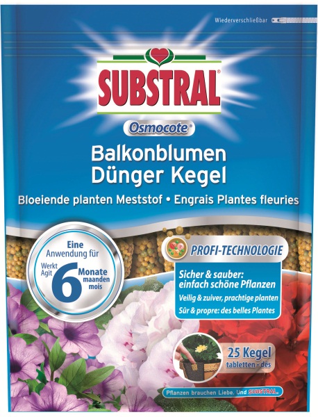 Substral Osmocote Dauerhafte Blumenerde für Balkonpflanzen 0,75 kg