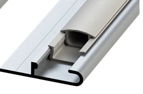 Aluminium foil fixing rail+plastic insert pair