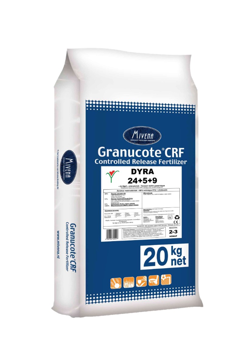 Dyra-Granucote Frühjahrsrasenfutter 24-5-9+2MgO+TE 2-3 Monate 20 kg