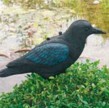 Bird alarm figurine "Crow"