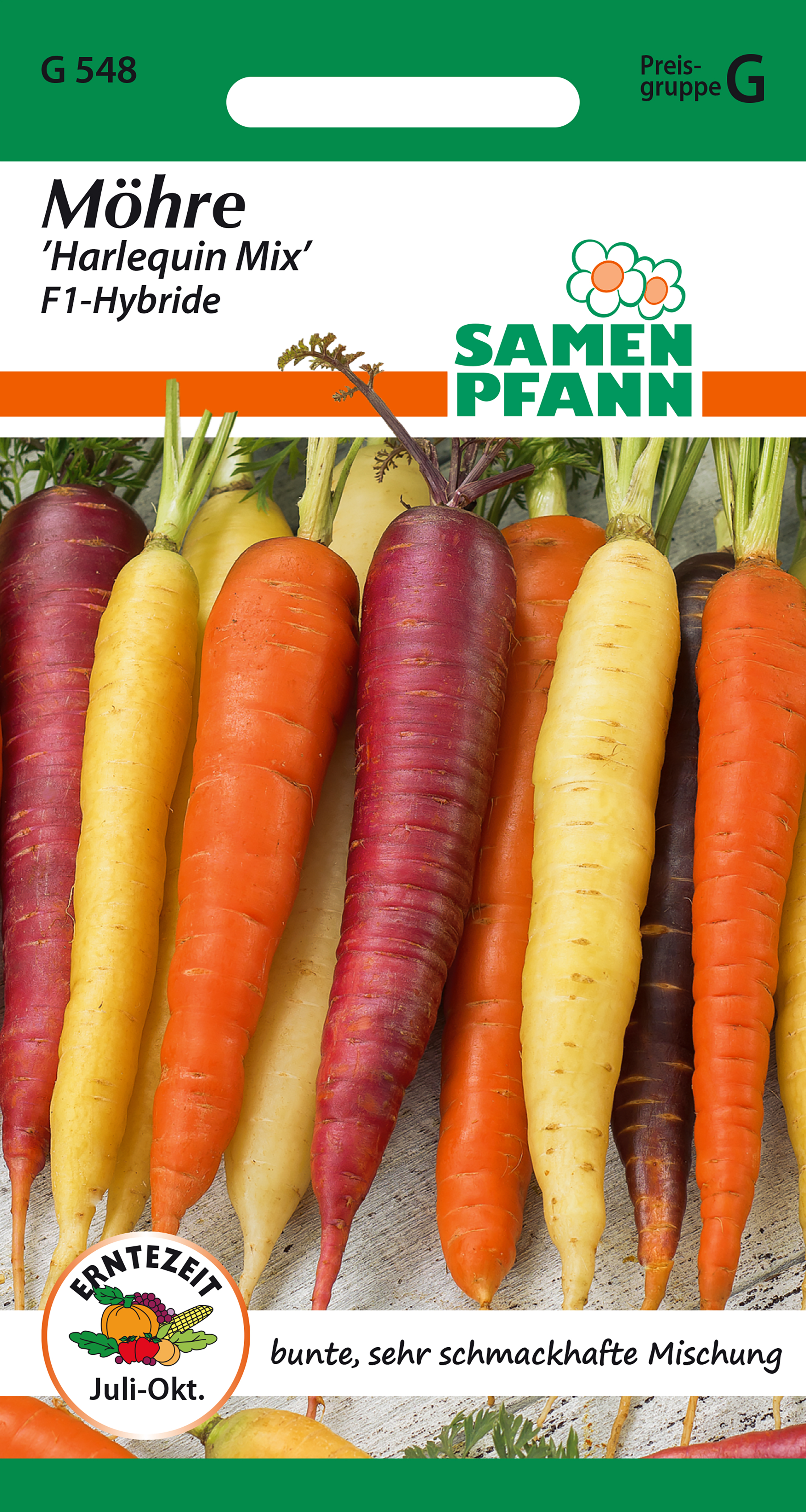 Carrot Harlequin Mix F1 5 fm Seeds Pfann