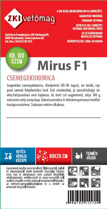 Zuckermais Mirus F1 5g ZKI