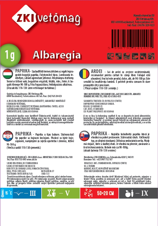 Étkezési paprika Albaregia 1g ZKI